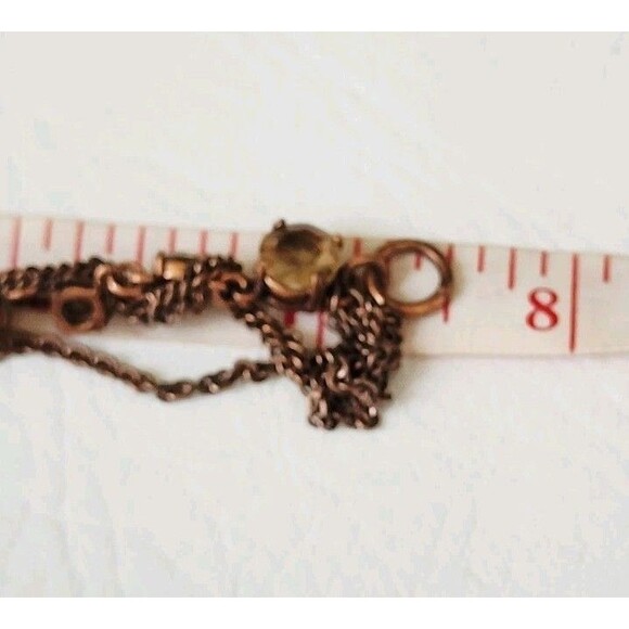 J. CREW MIXED CHAIN Glass Intertwined Brass Tone BRACELET 7.5 - Picture 5 of 5